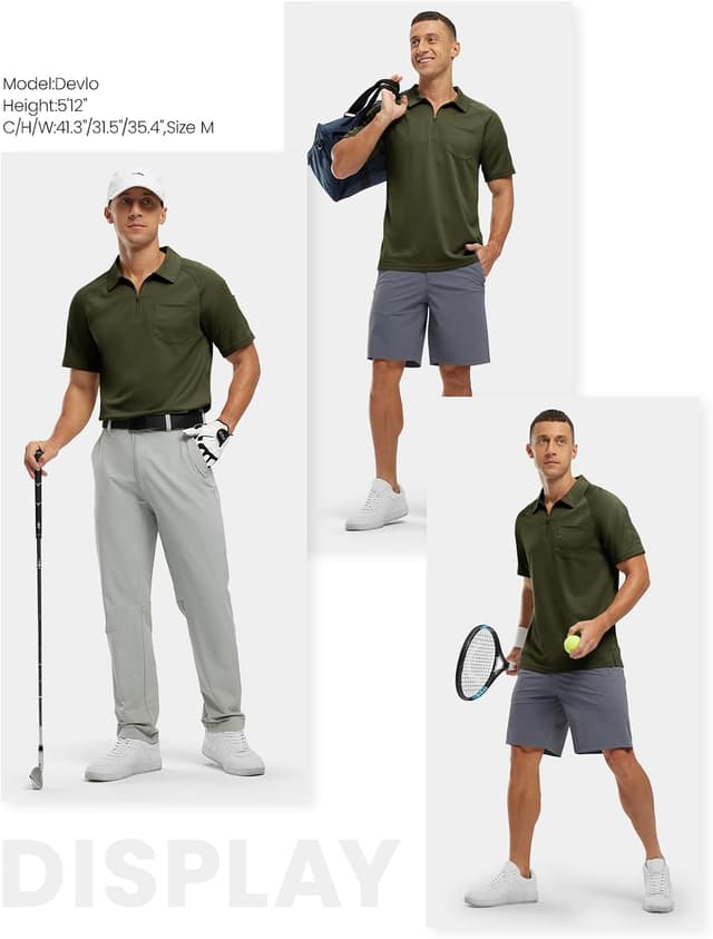Thumbnail 1 de Mens Golf Polo Shirts Short Sleeve