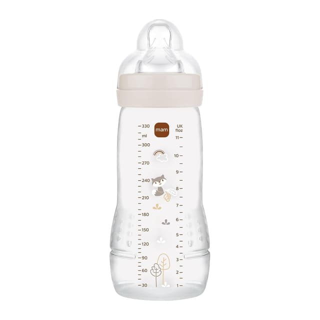 Detalle de MAM Easy-Active-Babyflasche 330 ml (Easy Active) – ergonomische Babyflasche mit Sauger Größe 3, ab 4+ Monaten