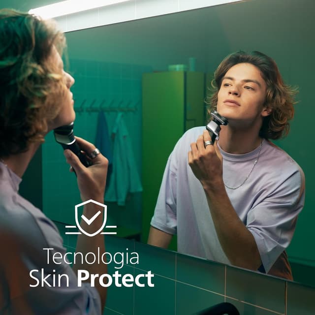 Detalle de Philips Shaver 5000X X5004/00: rasoio elettrico Wet & Dry con Skin Protect e testina 360°