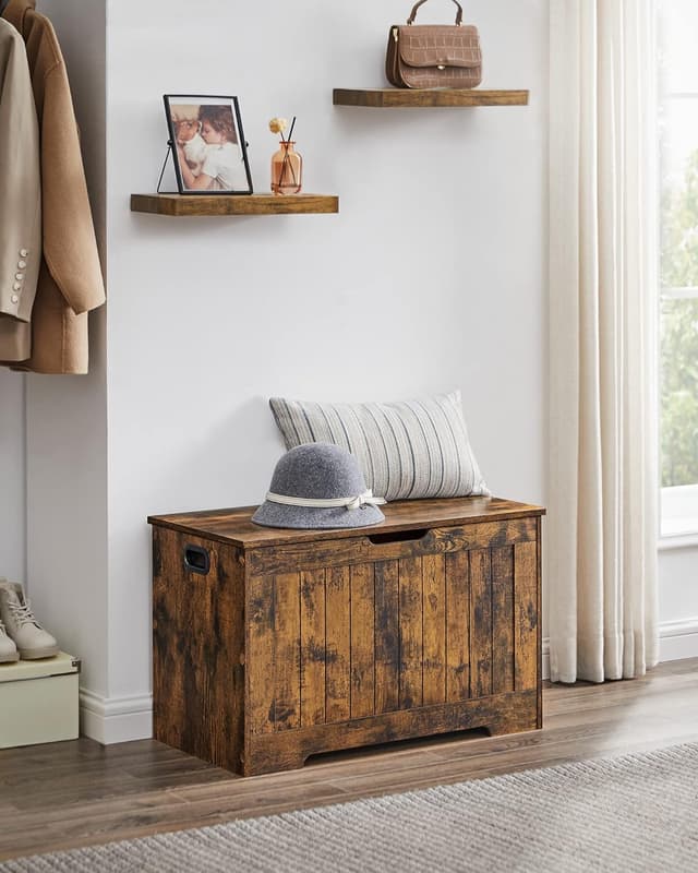 Detalle 1 de VASAGLE Cassapanca contenitore 40 x 76 x 48 cm