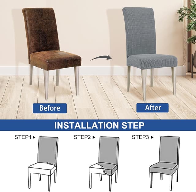 Detalle 1 de Ystyle housse de chaise extensible, 4 pièces