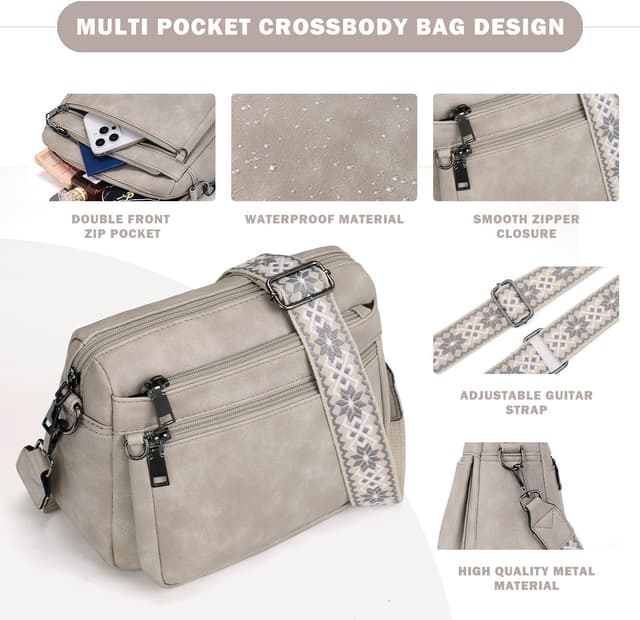 Detalle de MUIIKOLA cross body bag with wallet, 22 x 20 cm