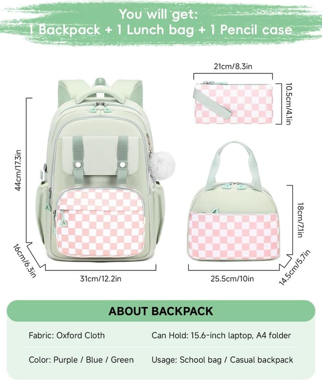 Thumbnail 5 de Amythe Sac à Dos Filles Vert 31x16x44