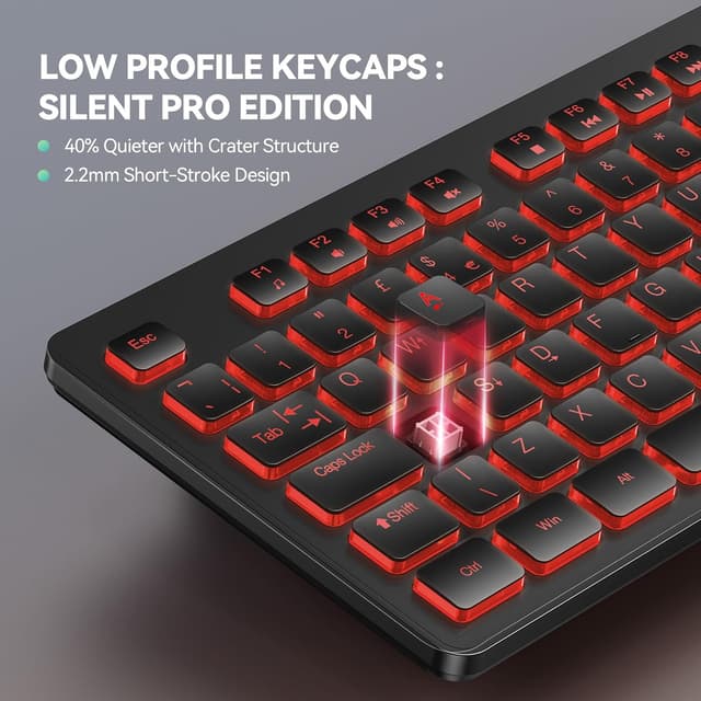 Thumbnail 3 de TECKNET 7-colour Wired USB Keyboard UK Layout