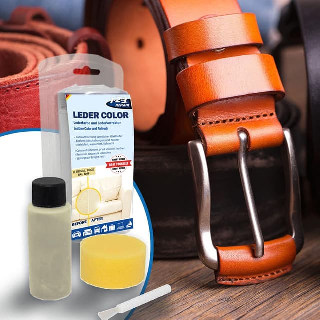 Thumbnail 4 de 1-2-3 REPAIR Lederfarbe hellbeige für Sofas