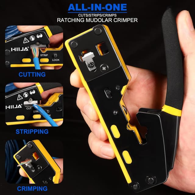 Thumbnail 2 de Hiija Kit de Crimpadora RJ45 Cat6 Cat5e