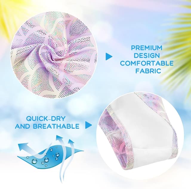 Detalle de Flintronic costume da bagno intero per ragazze, bikini senza maniche estivo