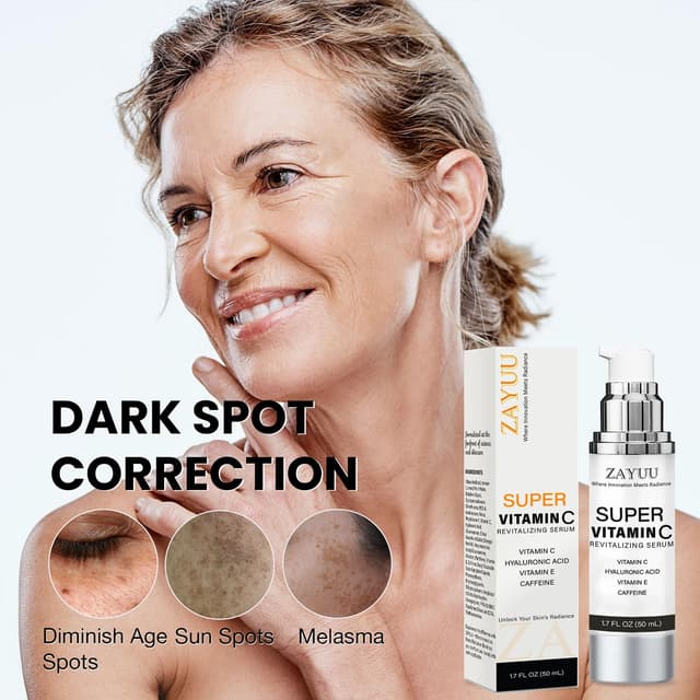 Detalle de Super Vitamin C Face Serum for Mature Skin (1.7 fl. oz.) with Hyaluronic Acid, Vitamin E, Caffeine