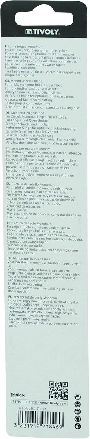 Detalle 2 de Lame scie sabre Tivoly XT505820111 pour Monomur