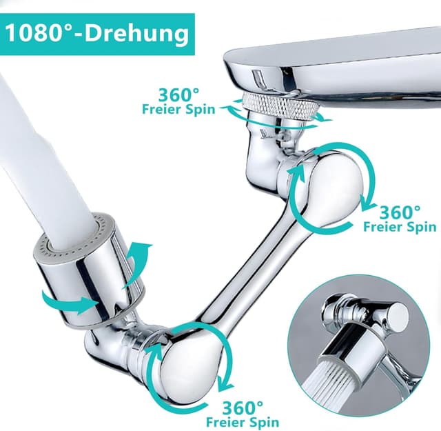 Thumbnail 4 de Drehbarer Wasserhahn Aufsatz 1080° đ°