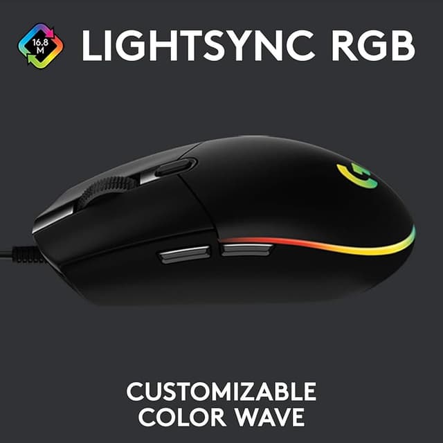 Detalle 2 de Logitech G203 LIGHTSYNC Ratón gaming con alfombrilla