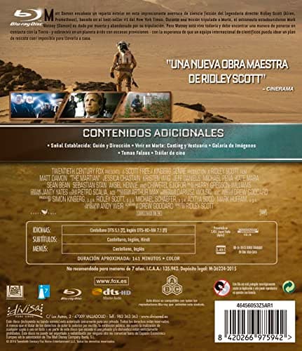 Detalle 2 de MARTE (THE MARTIAN) Blu-ray 📀