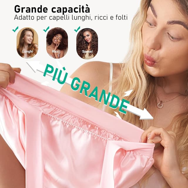 Detalle 1 de Cuffia notte in seta LitBear 22 momme