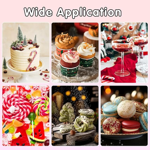 Detalle de Waysroma Essbarer Glitzer für Getränke (4 g) in Grün – geschmacksneutral & lebensmittelecht