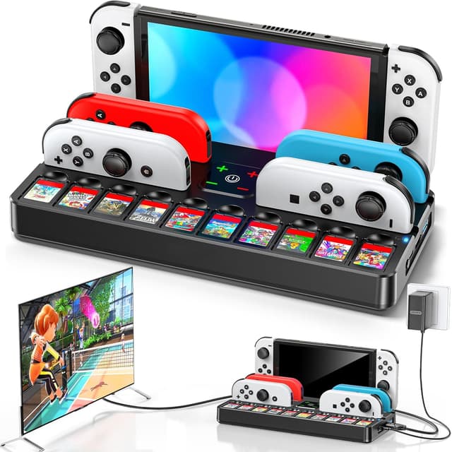Detalle de Tokluck Switch Docking Station for TV with Controller Charger and USB 3.0 Port
