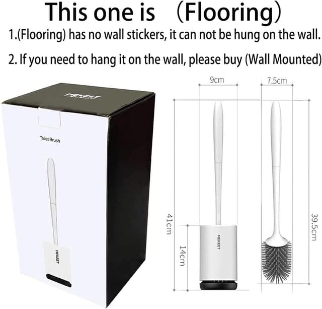 Thumbnail 1 de MEKEET Silicone Toilet Brush with Holder 🚽
