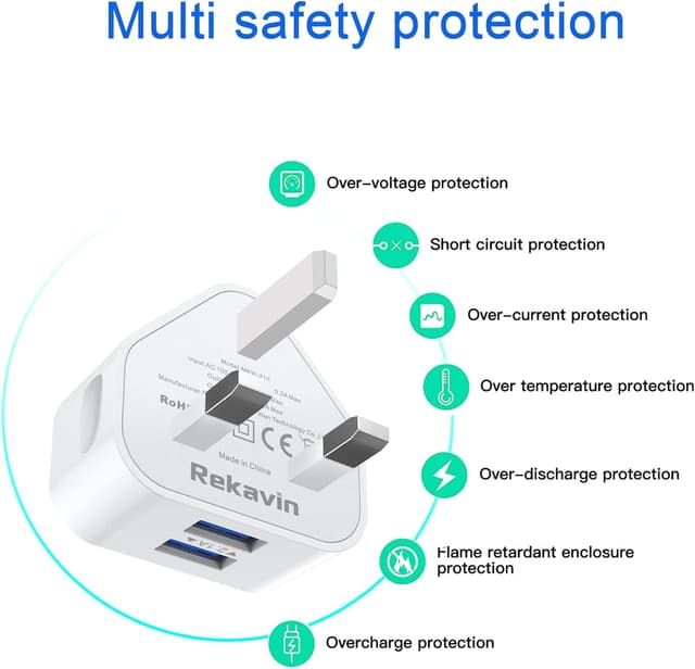 Detalle 2 de Rekavin USB Plug 3-Pack 10.5W charger