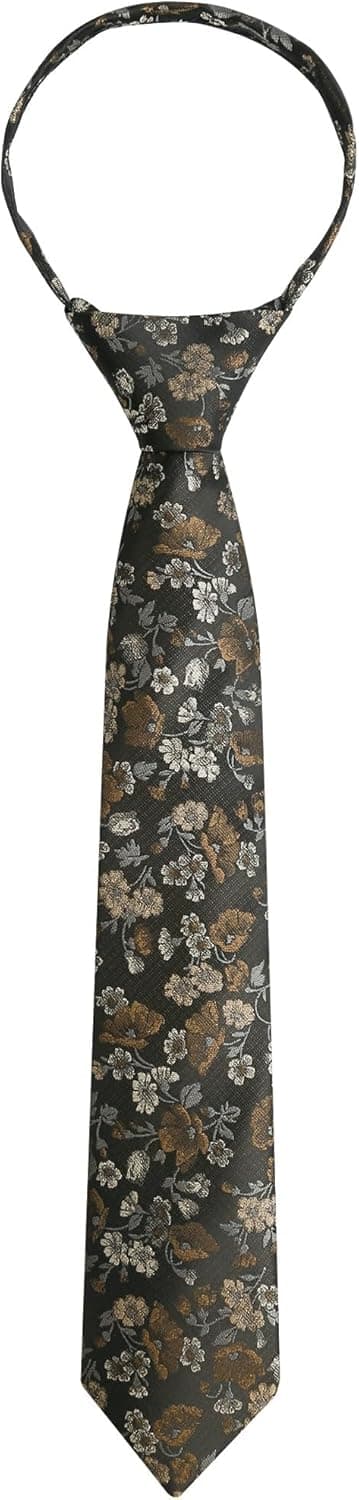 Thumbnail 6 de Alizeal Boys 7cm Floral Pre-Tied Necktie (13-inch length) – Elastic adjustable for graduation, school and weddings