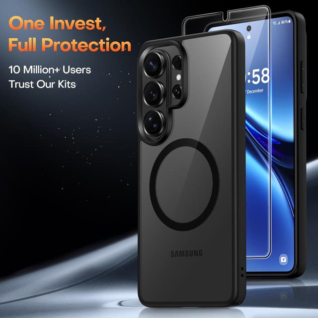 Detalle de TAURI S26 Ultra case, MagSafe, 9H glass