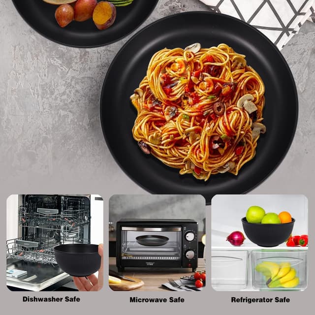 Thumbnail 5 de Camping Plates Unbreakable Dinner Set for 6