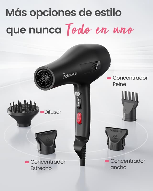 Thumbnail 6 de Dekuri Secador Pelo Profesional Iónico 🌟 Secado Rápido y Sin Encrespamiento