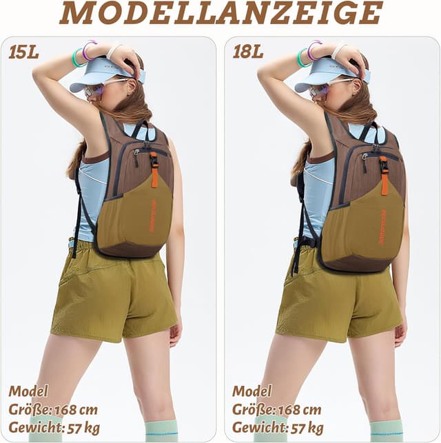 Thumbnail 4 de BECOJADDE 15L Wanderrucksack kompakt