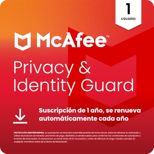 Detalle de McAfee Privacy & Identity Guard 2026