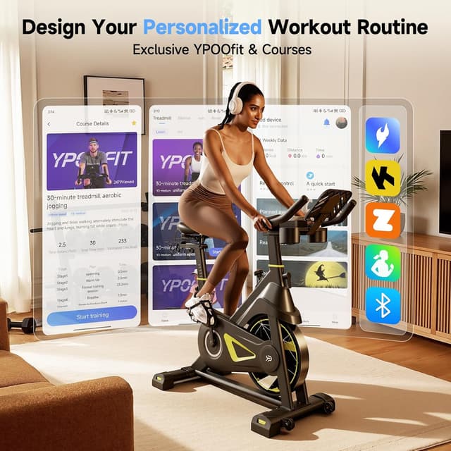 Detalle 2 de YPOO Magnetic Spin Bike 350LB capacity
