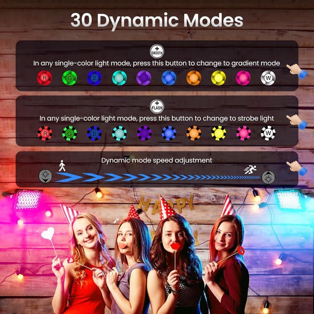 Detalle de Linke Solar RGB Flood Lights Outdoor with Remote Control (IP66, Dusk to Dawn)