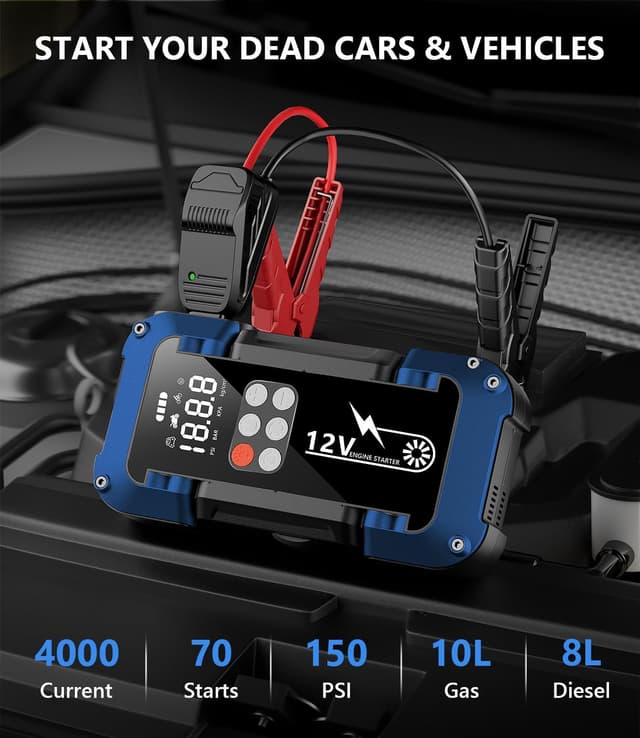 Detalle 2 de Starthilfe Powerbank mit 150 PSI Kompressor