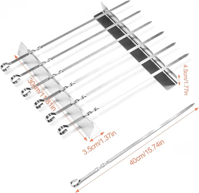 Thumbnail 5 de TEUYOE BBQ Skewers Set with 6 Stainless Steel Skewers 🍢