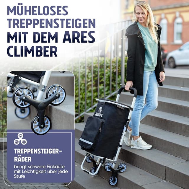 Detalle 2 de Zeusify Einkaufstrolley XXL 50 l Kühlfach