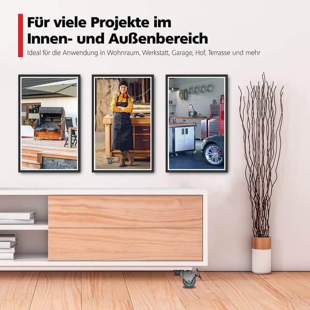 Detalle de RAVN HAMAN 4er Set Möbelrollen 50 mm mit Bremse – Schwerlast-Lenkrollen für innen & außen