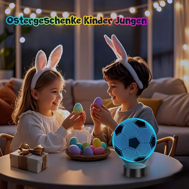 Detalle de Linkax Fussball 3D Nachtlicht 16 Farben
