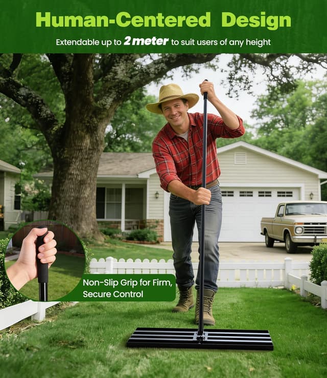 Detalle 2 de Lawn Levelling Rake 204x76x25cm