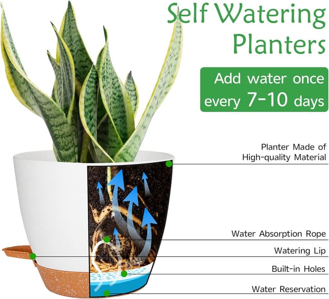 Thumbnail 3 de CSYY Plant Pots Indoor 7-Pack