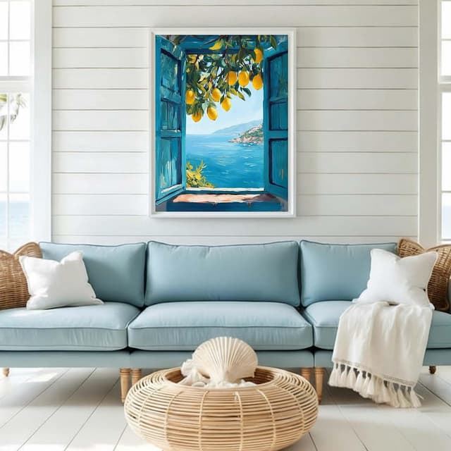 Detalle de Yaostarart Coastal Lemon Tree Paint by Numbers 12x16in 🎨