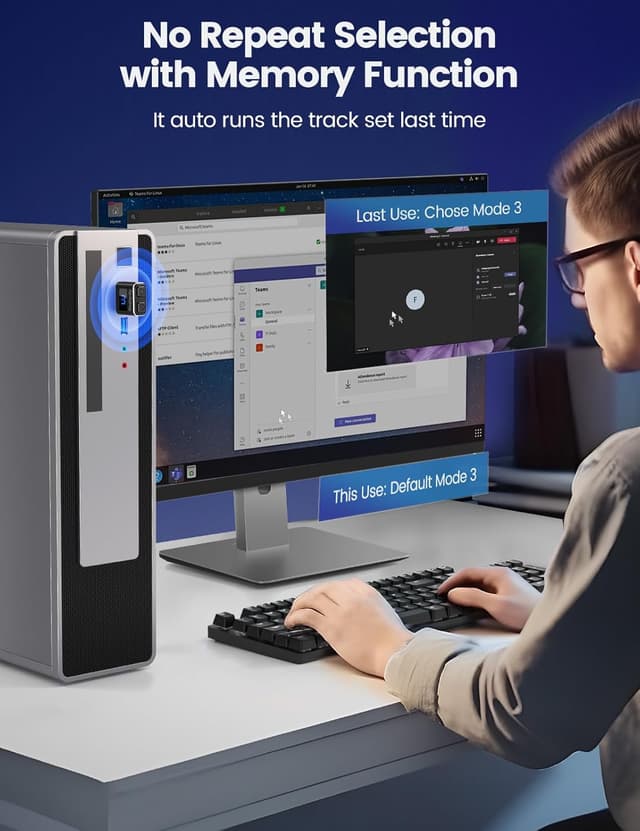 Detalle de Meatanty Upgraded 2 Buttons USB Mouse Jiggler (driver-free, with display & mode switch)