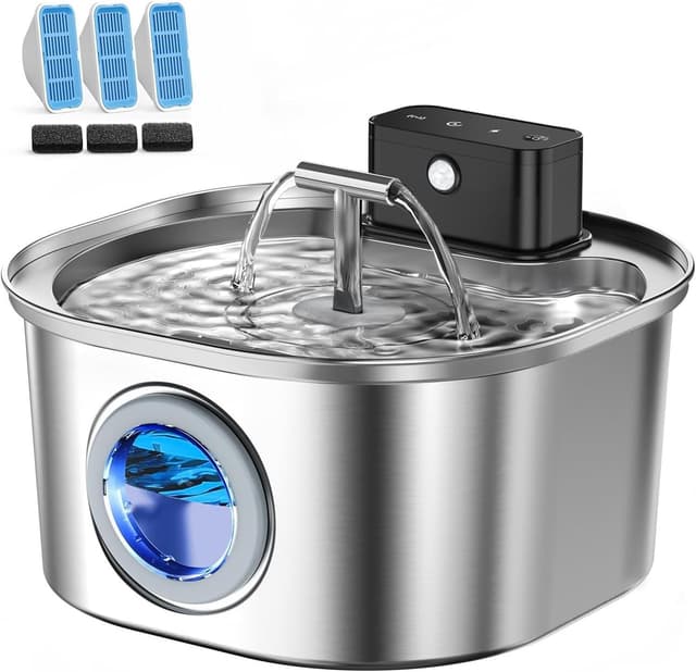 Detalle de Voluas Edelstahl-Katzenbrunnen 3 Betriebsmodi