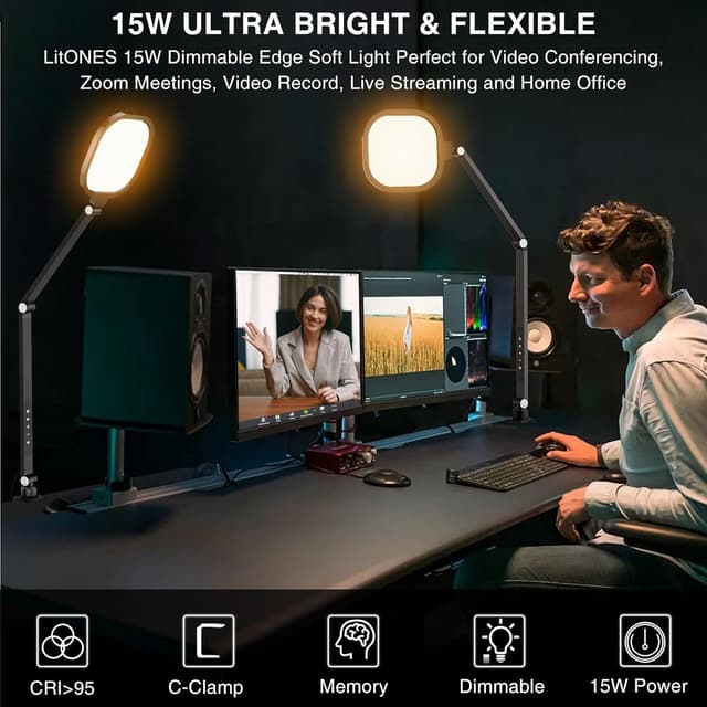 Detalle 2 de LitONES Video conference light 15W kit