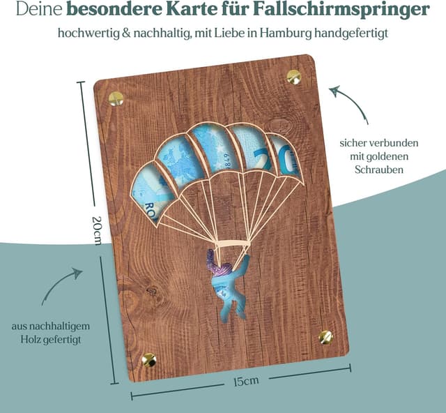 Thumbnail 2 de Geldgeschenk XL aus Holz 20 x 15 cm