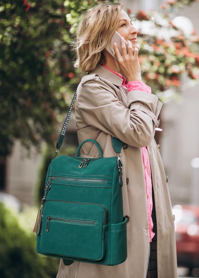 Detalle de Shrrie Backpack Purse for Women – Convertible faux leather travel backpack bag