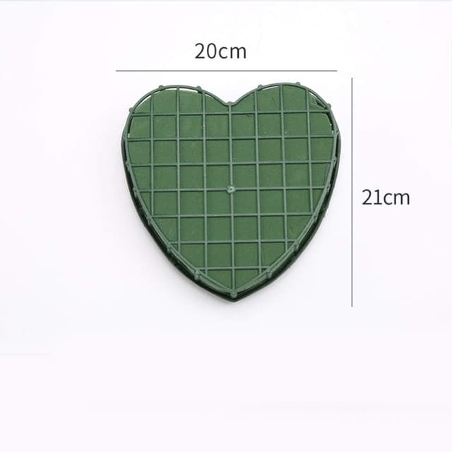 Thumbnail 5 de EXCEART Frischblumen Steckschaum Premium Grün Nassschaum Herzförmig 21 x 20 x 3 cm