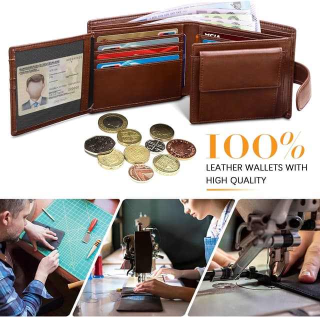 Thumbnail 2 de HOCRES Wallets for Men RFID 14 slots