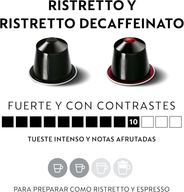 Detalle 2 de Nespresso Original Ristretto: 100 Cápsulas Intensas 🍵