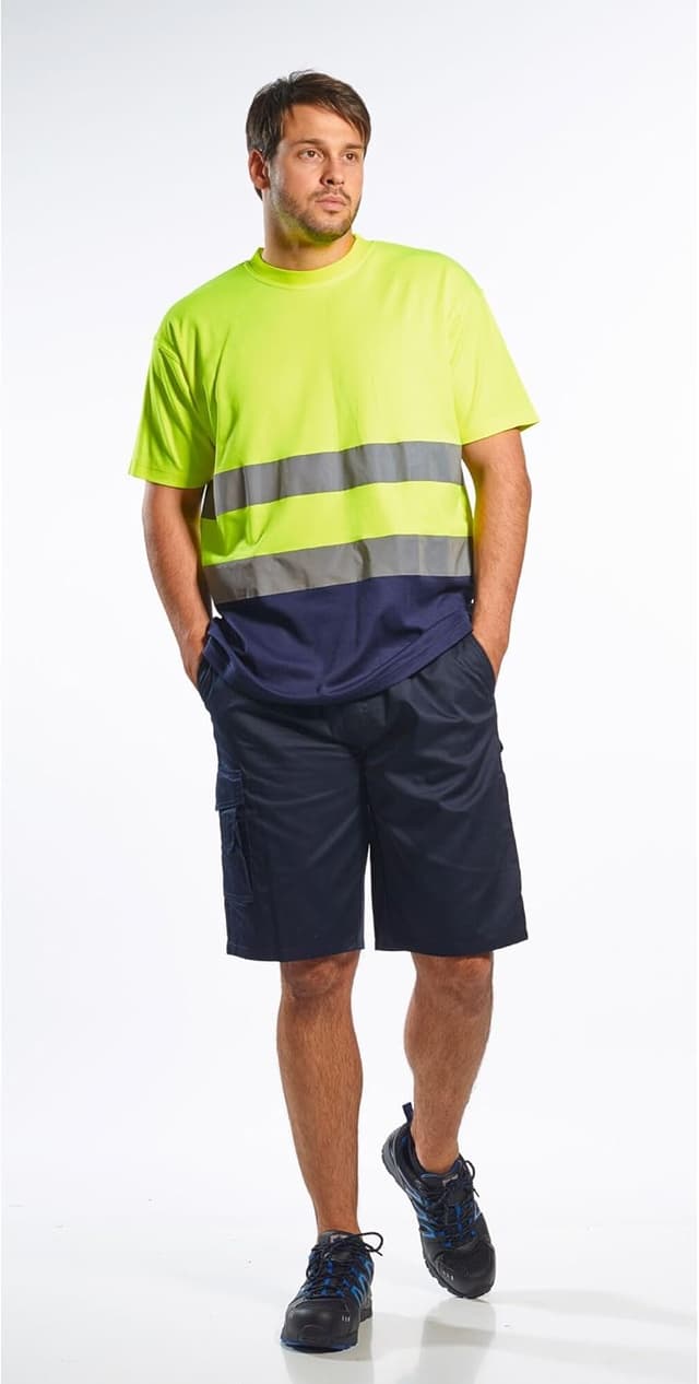 Detalle de Portwest S790 Men’s High Performance Comfort Combat Cargo Work Shorts (Navy, L)