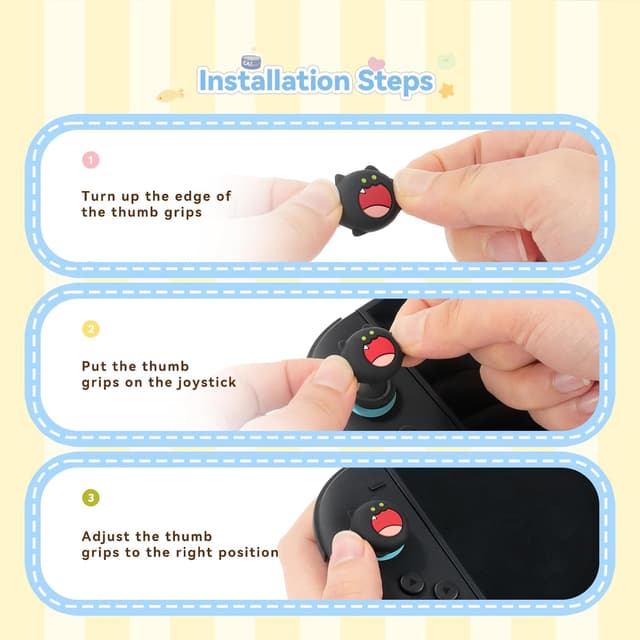 Detalle 1 de GeekShare Switch 2 thumb grips 4PCS