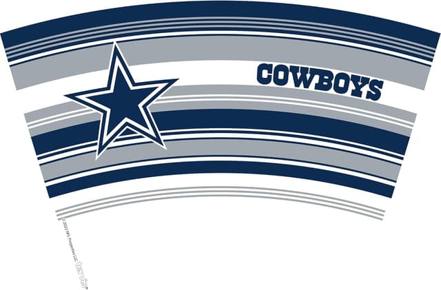 Detalle de Tervis NFL Dallas Cowboys Hype Stripes 24oz Double-Walled Insulated Tumbler Travel Cup (Classic, Made in USA)