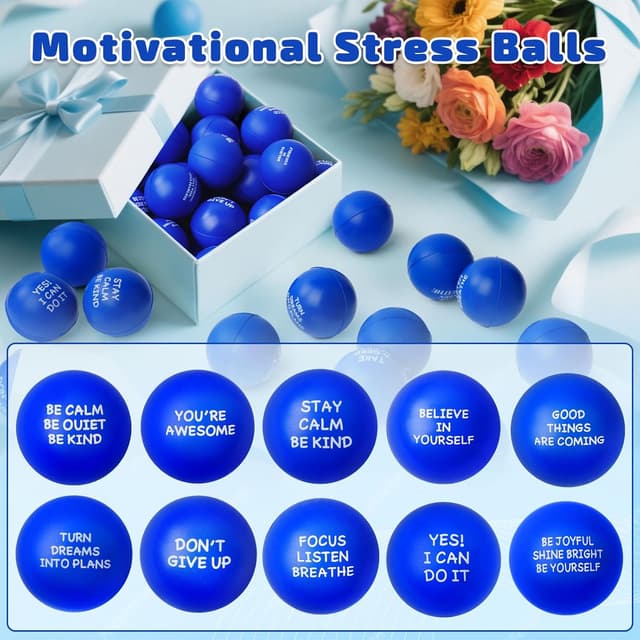 Detalle de SHQDD 100PCS motivational stress balls, 4 cm