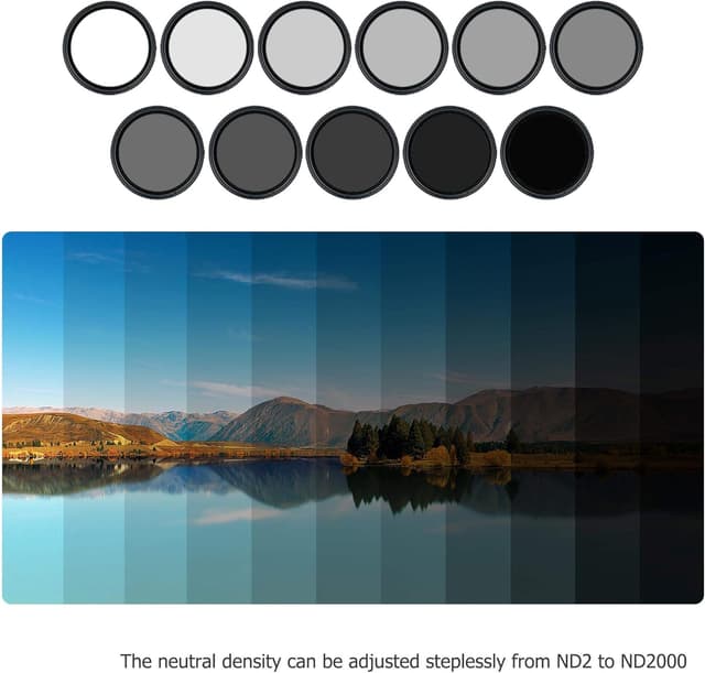 Thumbnail 6 de JJC 67mm Variable ND2–ND2000 Neutral Density Filter (18-layer coated)